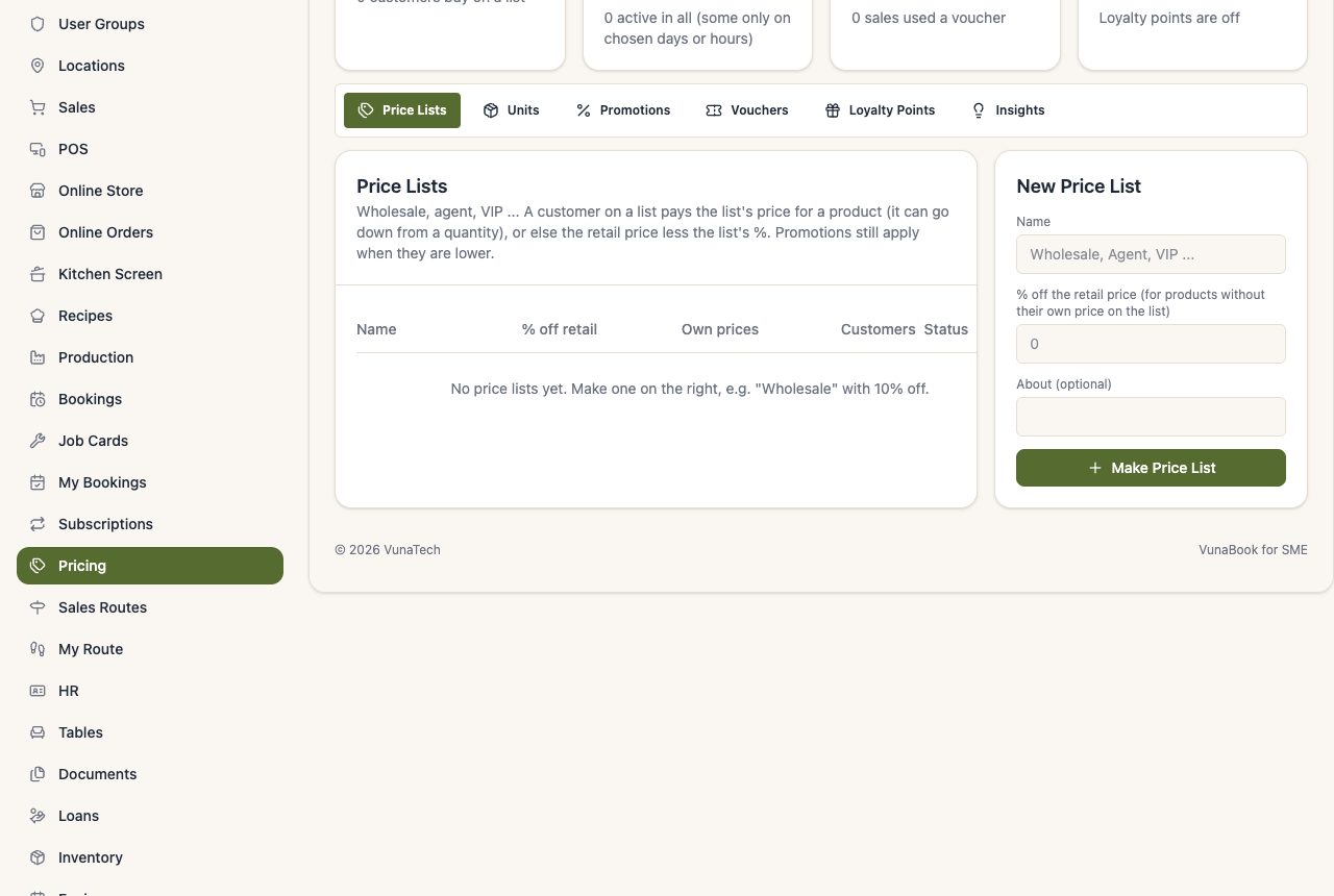 Pricing